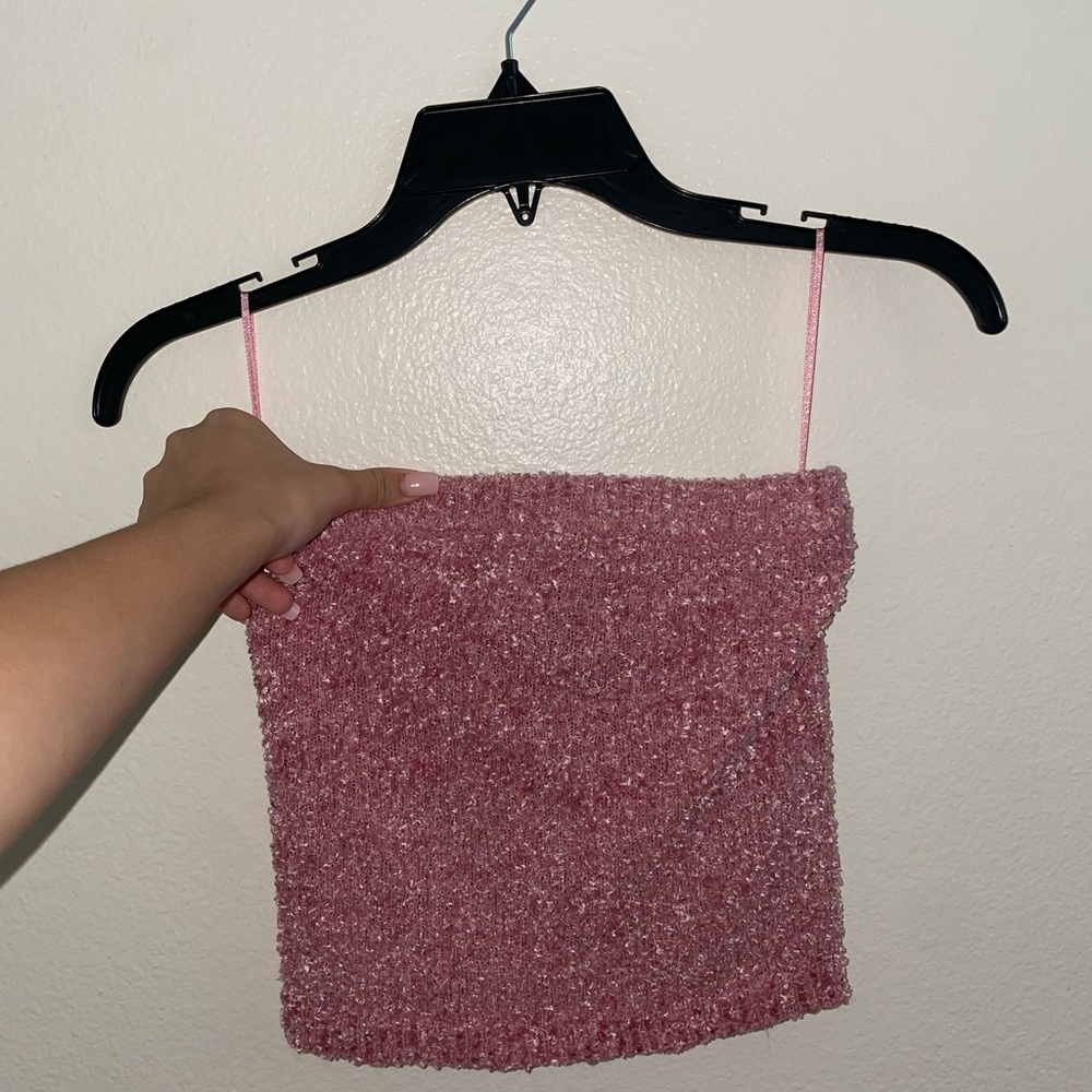 Pink Tinsel Top
